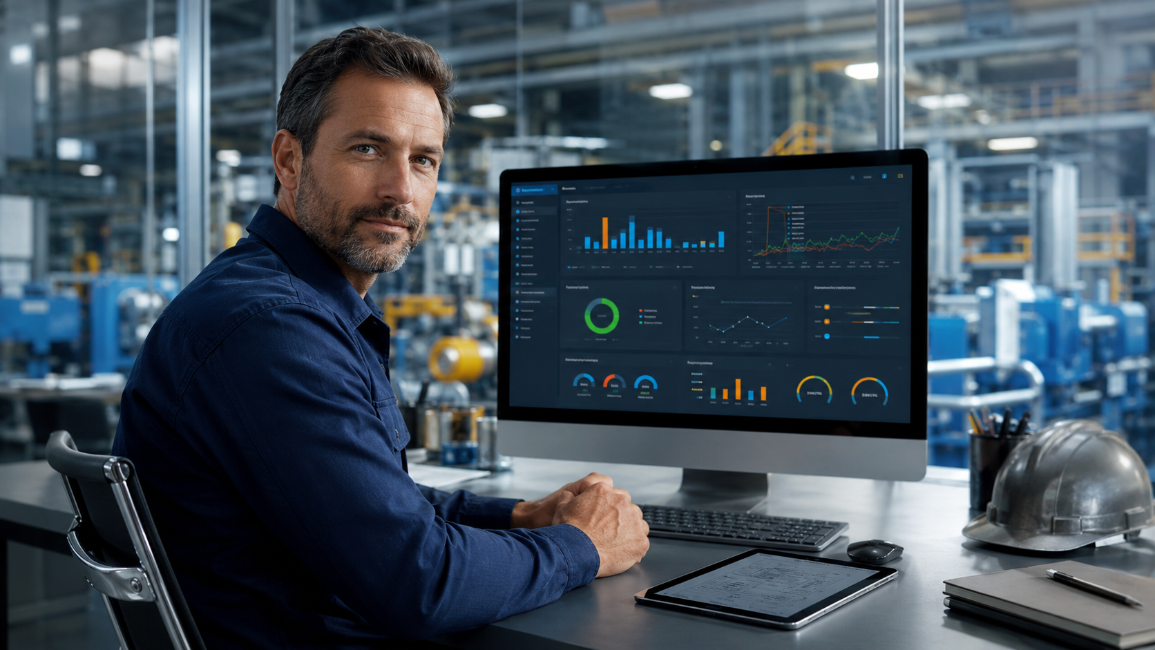 Responsable maintenance industrielle devant un tableau de bord GMAO — comparatif logiciel GMAO 2026
